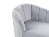 Left Hand Velvet Chaise Lounge Grey ALLIER_795623