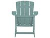 Zahradní židle s podnožkou tyrkysová modrá ADIRONDACK_809591