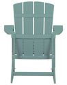 Chaise de jardin bleu turquoise avec repose-pieds ADIRONDACK_809591