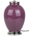 Lámpara de mesa de cerámica violeta/blanco BRENTA_690571