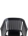 Chaise de salle à manger en plastique noir DALLAS_353930