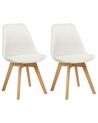 Set of 2 Fabric Dining Chairs Off White DAKOTA II_878120