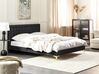 Łóżko welurowe 160 x 200 cm czarne LIMOUX_867221