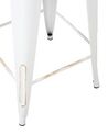 Set of 2 Steell Stools 76 cm White with Gold CABRILLO_705335