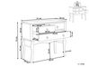 Konzolový stolík s 3 zásuvkami biely LAMAR_840579