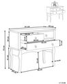 3 Drawer Console Table White LAMAR_840579