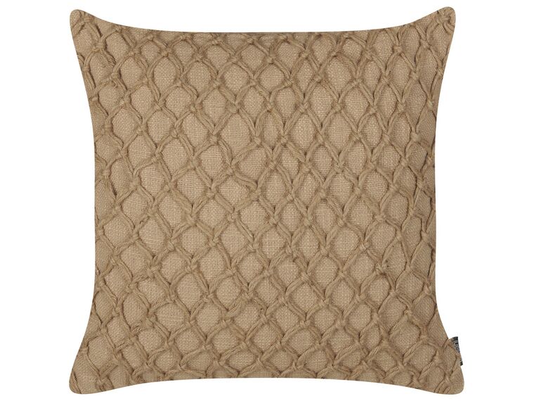 Cotton Cushion 45 x 45 cm Beige COLLOMIA_887620