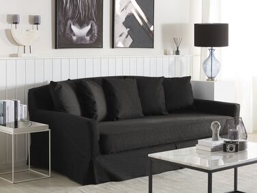 3-seters sofa med avtagbar overtrekk svart GILJA 