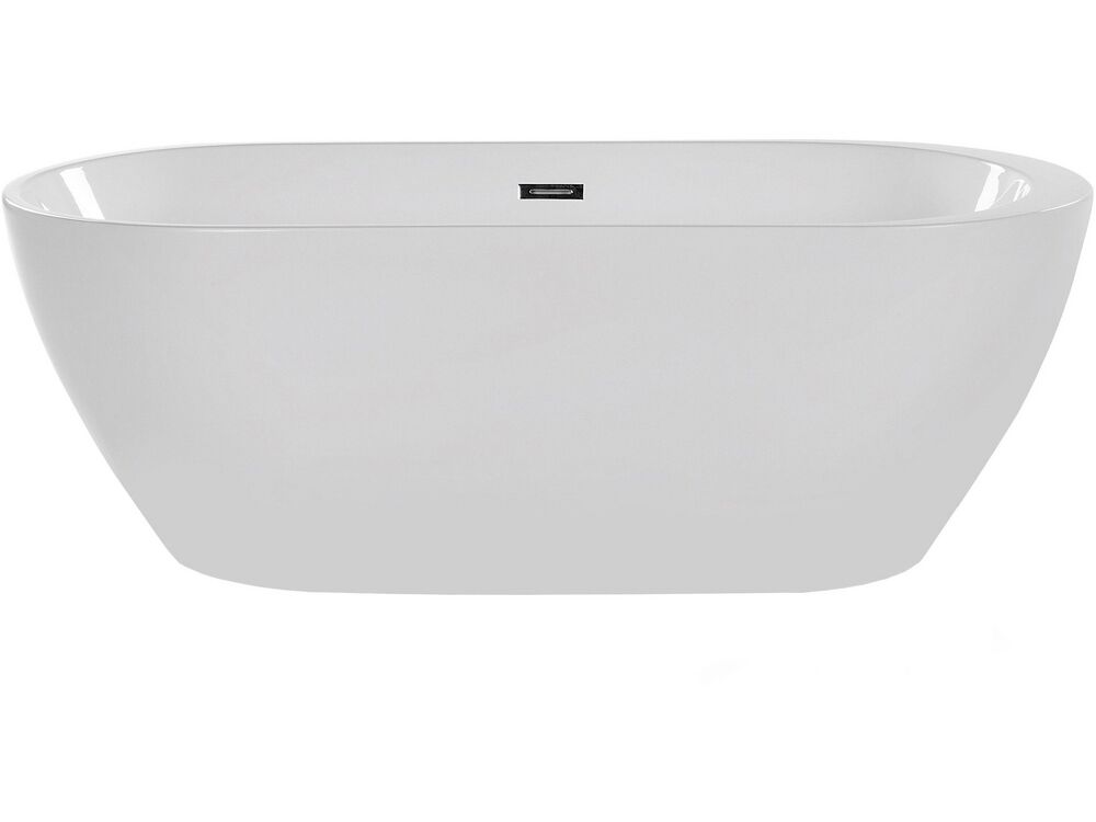Freestanding Bath 1600 x 750 mm White NEVIS Beliani.co.uk