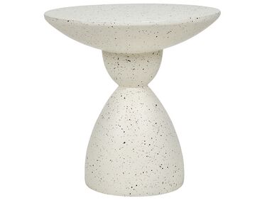 Accent Side Table White Terazzo Effect CAFFI