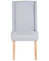 Conjunto de 2 sillas de comedor de algodón gris claro/madera clara CHAMBERS_799220