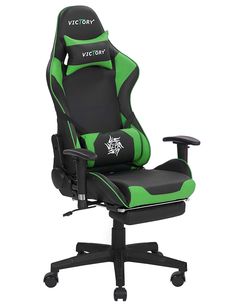 Pelituoli musta & vihreä VICTORY Pelituoli musta & vihreä VICTORY