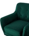 Fotel welurowy zielony BODO_738215