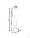 Glass Hurricane Candle Holder 42 cm Silver BONAO_784202