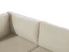 Lounge Set Kunstholz weiß 5-Sitzer Auflagen beige MESSINA_863206