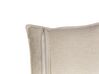 Fabric Sofa Bed with Storage Beige KRAMA_898318