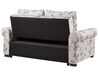 Sofá-cama de 2 lugares com padrão floral em cinzento claro SILDA_789673