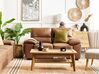 Faux Leather Sofa Set Golden Brown VOGAR_851011