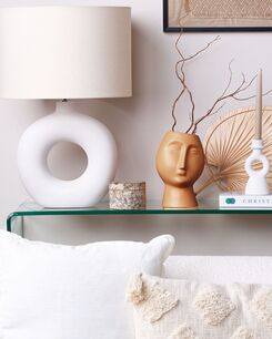 Kukkamaljakko posliini oranssi 24 cm FLORINA