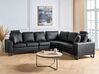 Canapé d'angle à gauche en cuir noir 6 places STOCKHOLM II_893731
