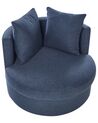 Swivel Fabric Armchair Blue DALBY_906421