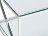 Mesa de centro de vidrio templado transparente/plateado 120 x 60 cm AUDET_857818