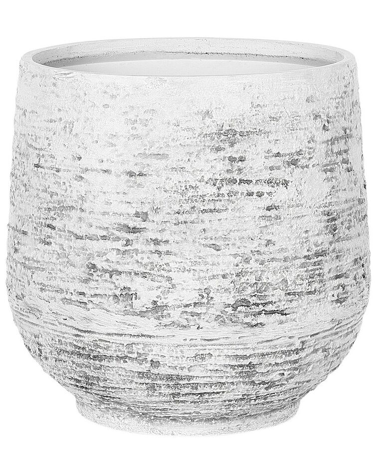 Vaso para plantas em fibra de argila cinzenta clara 48 x 48 x 53 cm DIONI_740469