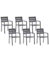 Conjunto de 6 sillas de jardín negras VERNIO_909854