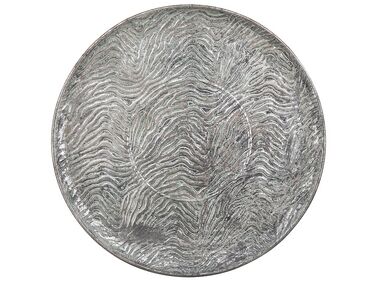 Vassoio decorativo metallo argento KITNOS