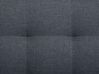 Canapé panoramique convertible en tissu gris foncé 5 places avec pouf ABERDEEN _718898