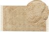 Teppich Baumwolle sandbeige 80 x 150 cm geometrisches Muster Kurzflor SANLIURFA_840549