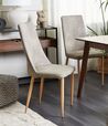 Set of 2 Faux Leather Dining Chairs Light Grey CLAYTON_827716