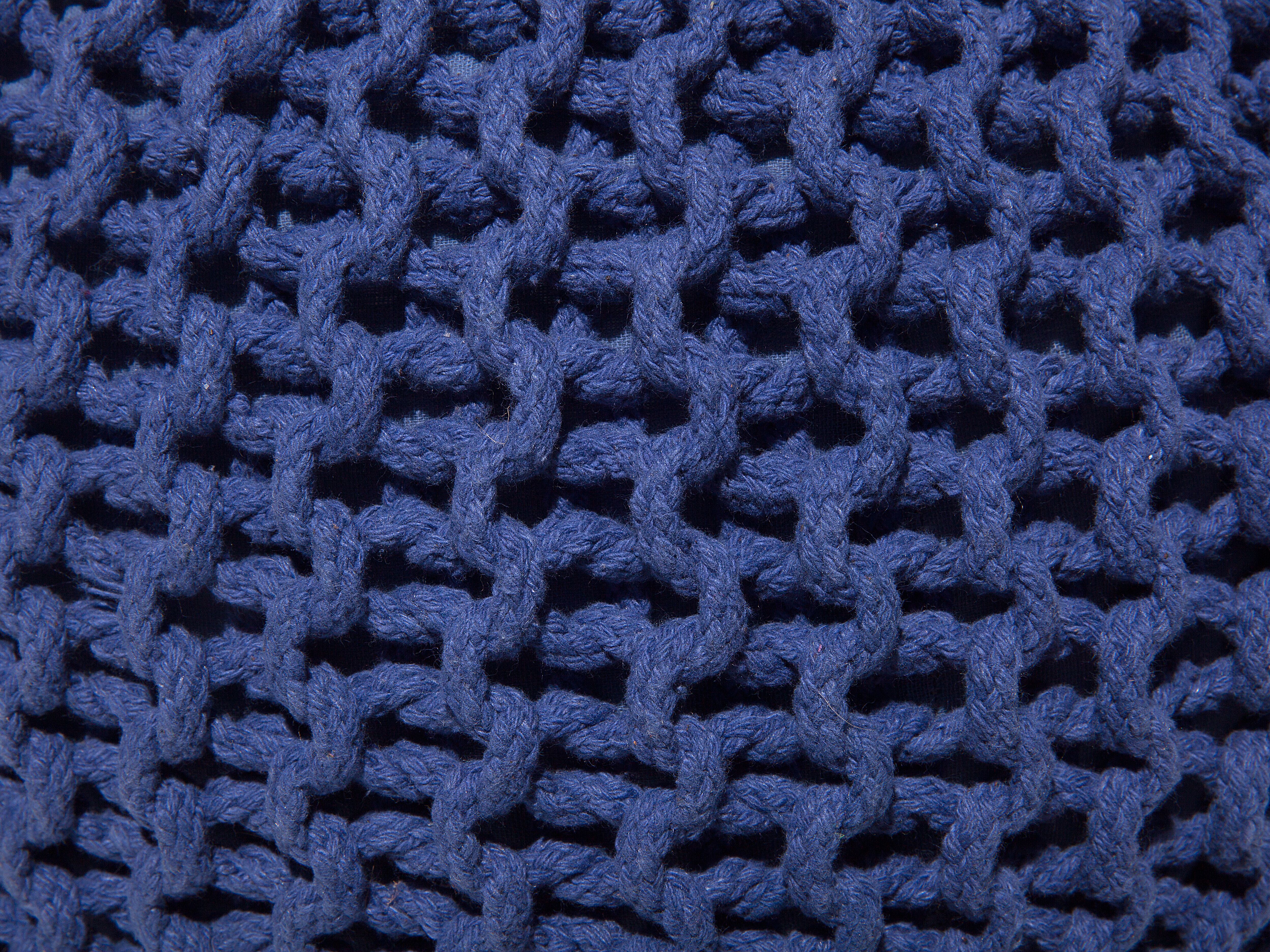 Puf 50 x 35 cm ciemnoniebieski CONRAD