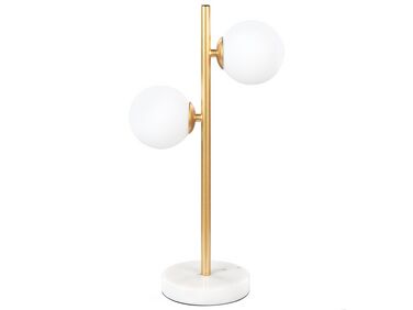2 Light Metal Table Lamp Gold MEDINA