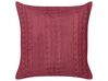 Set of 2 Cotton Cushions Burgundy CADETIA_915740