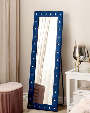 Velvet Standing Mirror 50 x 150 cm Blue ANSOUIS