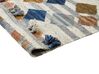 Kelim Teppich Wolle mehrfarbig 80 x 150 cm geometrisches Muster Kurzflor KASAKH_858224