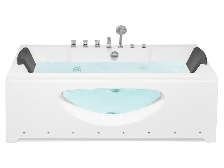 Whirlpool Bath with LED 1700 x 800 mm White HAWES_807914