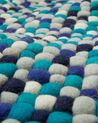Vloerkleed wol marineblauw/wit 160 x 230 cm AMDO_718668