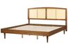 EU Super King Size Bed with LED Light Wood VARZY_899924