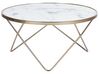 Marble Effect Coffee Table White with Gold MERIDIAN II_758954