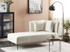 Right Hand Fabric Chaise Lounge White RIOM_877301