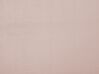 Cama con somier de terciopelo rosa pastel/negro 140 x 200 cm MELLE_829950