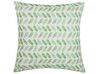 Set of 2 Cushions Abstract Pattern 45 x 45 cm White and Green PRUNUS_799570
