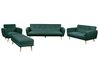 6-Sitzer Sofa Set dunkelgrün verstellbar mit Ottomane FLORLI_905960