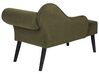 Right Hand Fabric Chaise Lounge Olive Green BIARRITZ_898057