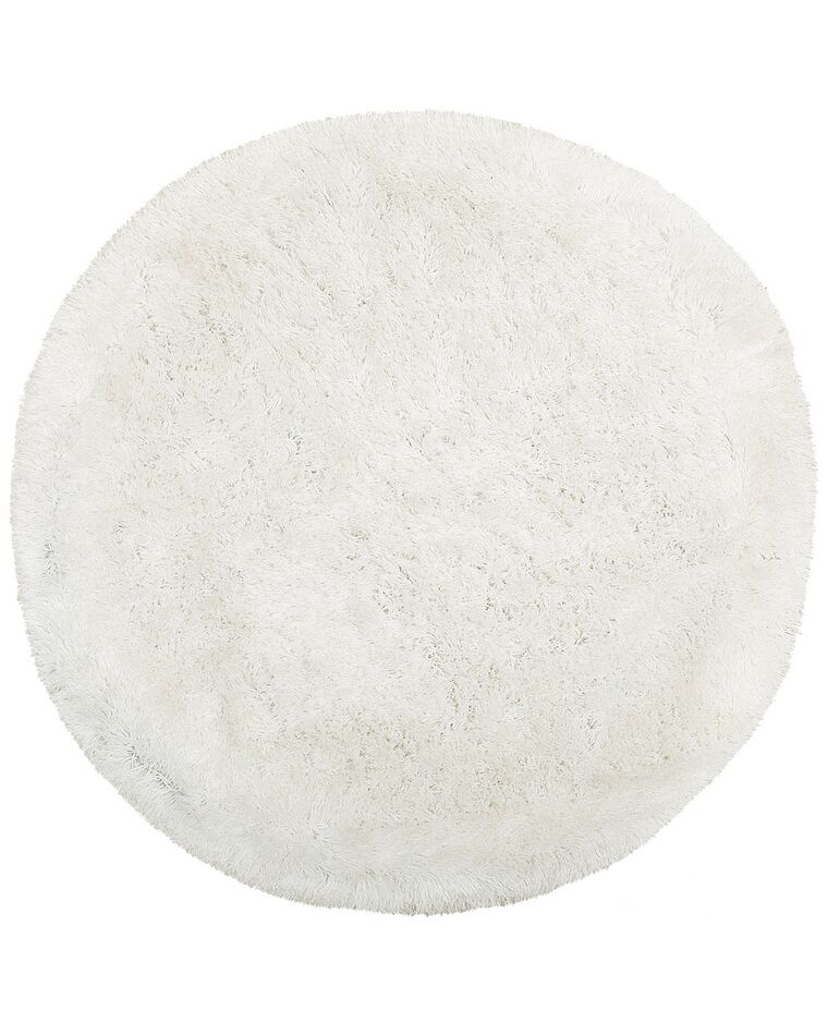 Okrúhly koberec ⌀ 140 cm biely CIDE_904474