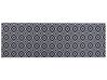 Teppich schwarz / weiß 80 x 240 cm geometrisches Muster Kurzflor KARUNGAL_831521
