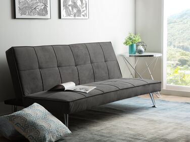 Fabric Sofa Bed Grey HASLE