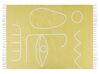 Outdoor Teppich gelb 140 x 200 cm abstraktes Muster Kurzflor YAVU_852438